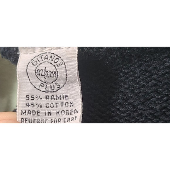 Vintage 80s Gitano Black Aninal Print Applique Sweater Vest Size Women's L - Picture 3 of 12